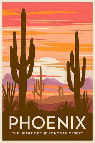 Phoenix, Arizona Vintage Travel Poster by Poster Art Shop