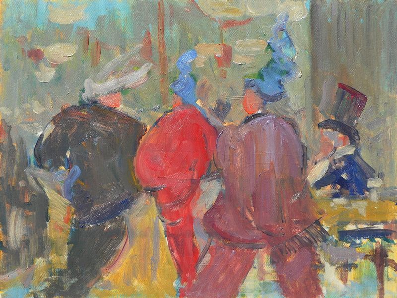 Drei Damen im Jardin de paris von Nop Briex