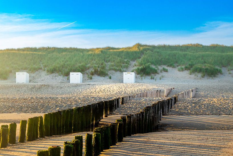 Beach houses on Domburg beach by Danny Bastiaanse