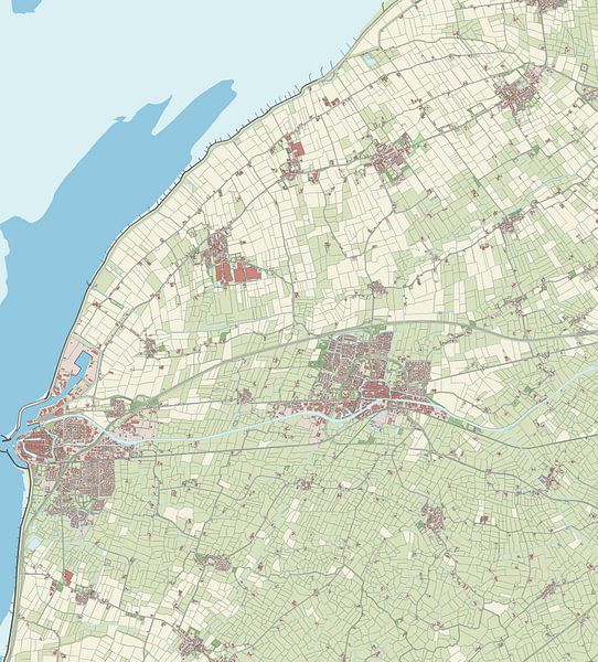 Karte von Franekeradeel von Rebel Ontwerp