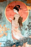 Geisha japonaise en tenue traditionnelle