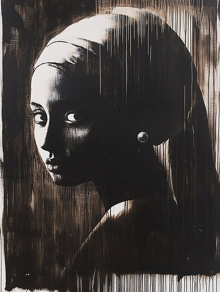 Girl with a Pearl Earring Urban von ARTEO Gemälde