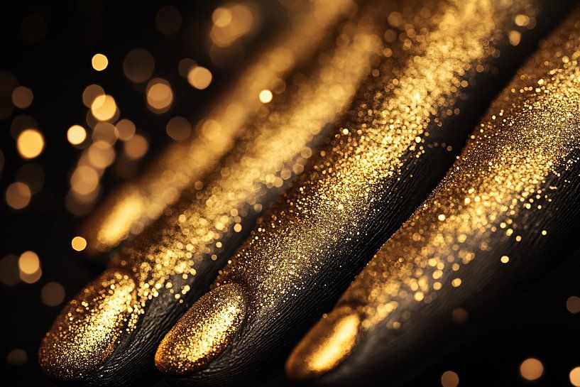 Doigts avec paillettes d'or par Art & Soul Creations