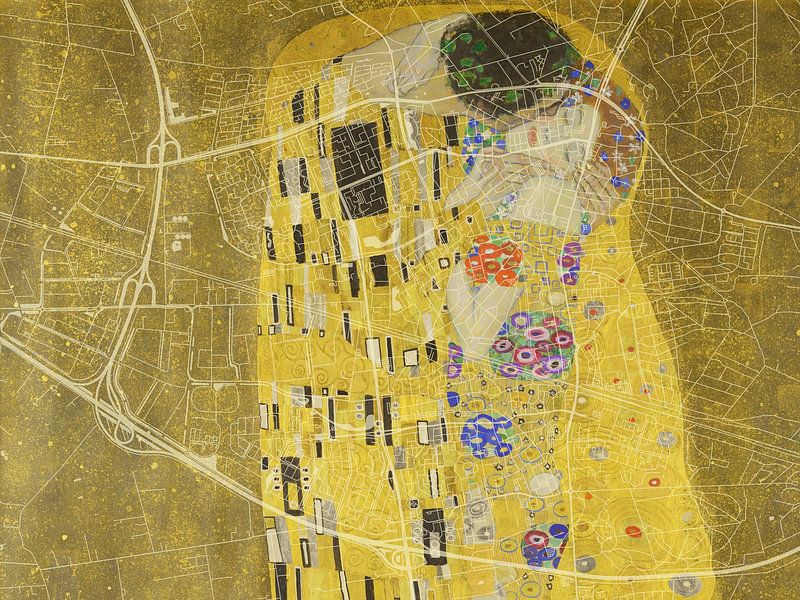 Karte von Ede dem Kuss von Gustav Klimt von De Kaartenwinkel