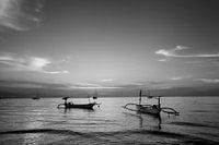 Schöne Sonnenaufgangsszene auf Bali, Indonesien