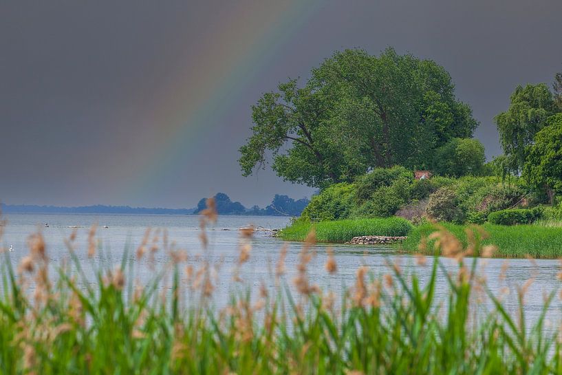 Landschaft mit Regenbogen, Lauterbach von Torsten Krüger