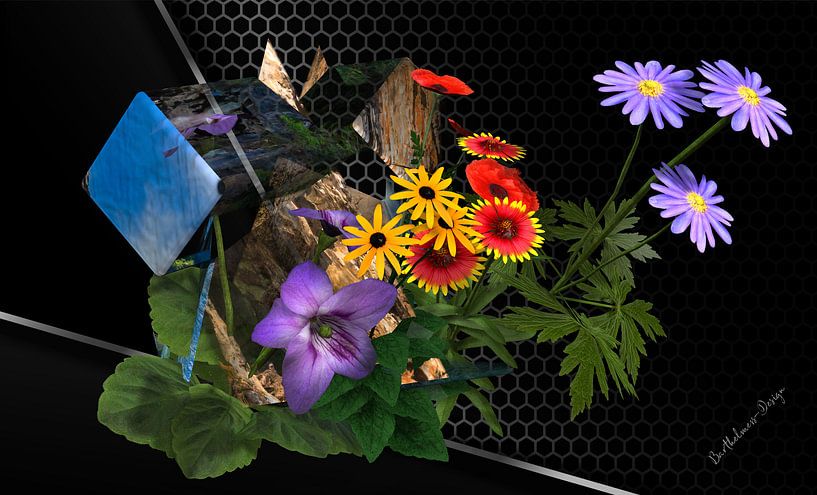 3d-Illustration, Sillleben, Blumenarrangement. von Norbert Barthelmess