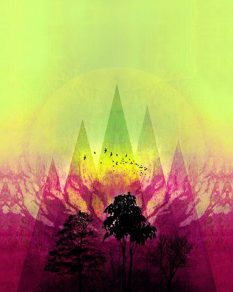 TREES under MAGIC MOUNTAINS V-2b-HF van Pia Schneider