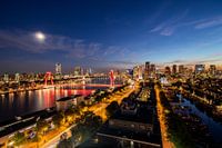Rotterdamer Skyline bei Nacht