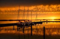 Sonnenuntergang am Veere-See