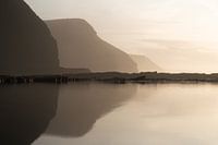 Dunstiger Sonnenuntergang