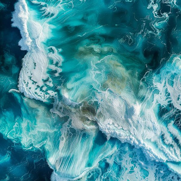 Meereswellen in Bewegung - Inspirierende Naturkunst für Ihr Büro von Poster Art Shop