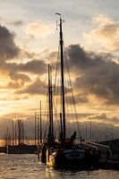 Port of Zierikzee during sunset