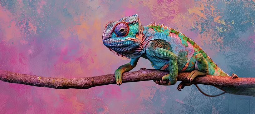 Bunte Kletterpflanze von Blickfänger Gemälde