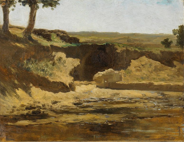 Carlos de Haes-Paysage sans eau, Paysage antique par finemasterpiece