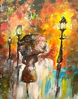 Colorful autumn rain