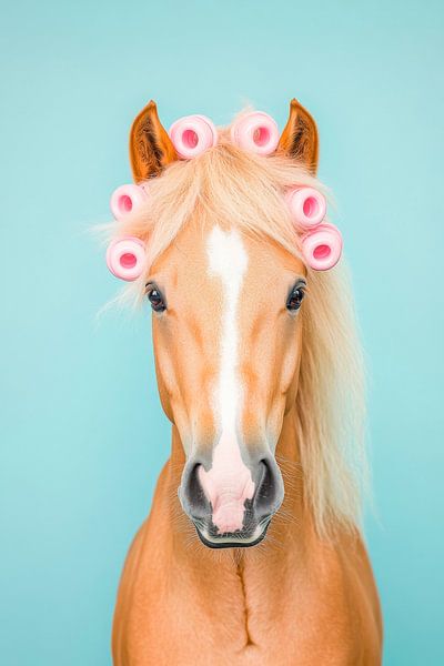 Frisurenspaß mit einem Pferd von Poster Art Shop
