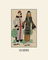 Les soeurs - Die Schwestern | Art Deco Fashion Druck