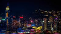 Skyline von Hongkong bei Nacht