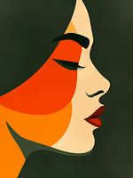 Abstract Portrait of Female Silhouette