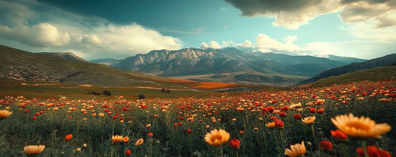 En fleurs sous les montagnes par ByNoukk