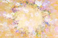 Romantischer Blumenkreis in Pastelltönen