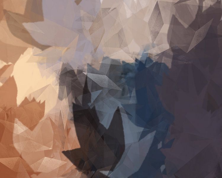 Terra, Taupe und Flieder. Moderne abstrakte Kunst. Verwunschener Wald von Dina Dankers