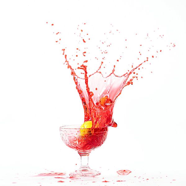 rote Spritzer von Edwin Hoek