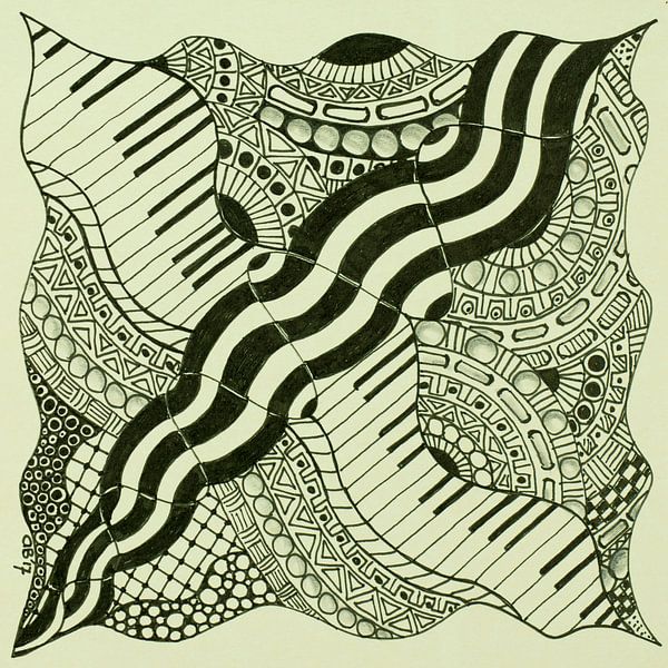 Zentangle Kunst van Anja  Bulté