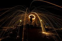 Ringe aus Feuer mit Spritzer