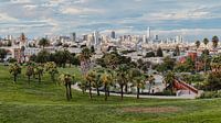 Dolores Park - Oakland Skyline - San Francisco USA