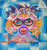 Lady's Kopf. Durch welche Brille wollen Sie sehen?