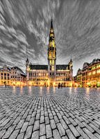 De Grote Markt van Brussel by night