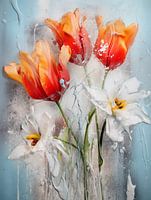 Tulips in abstract character