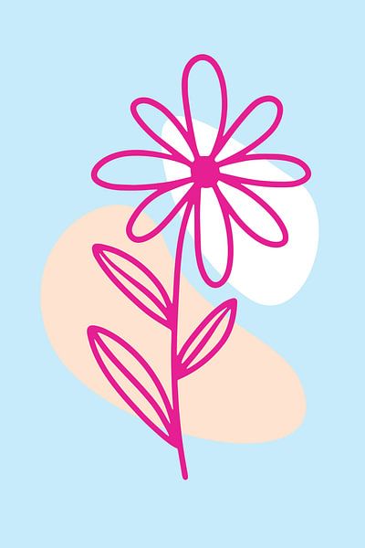 Rosa Sonnenblume abstrakte Illustration von ComfortQ