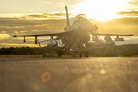 F-16 Orange Jumper during Golden Hour
