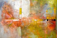 Abstract Painting - Orange Yellow, Lively and Dynamic
