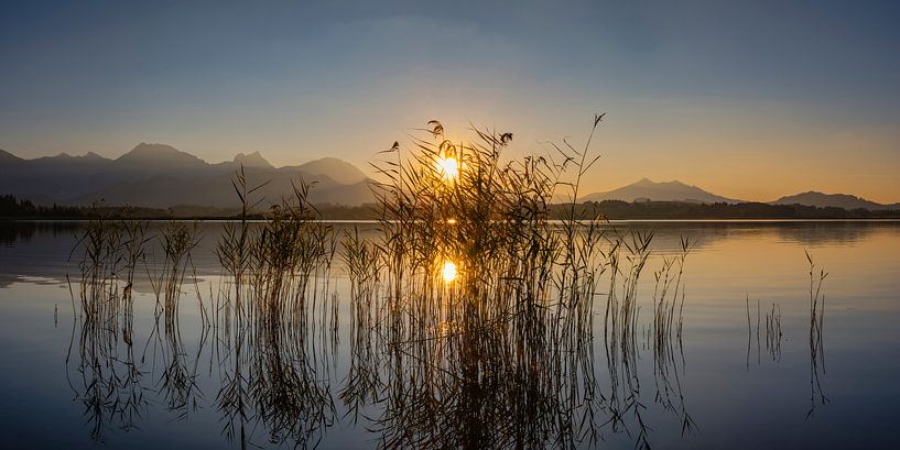 Sonnenuntergang, Hopfensee, Allgäu von Walter G. Allgöwer
