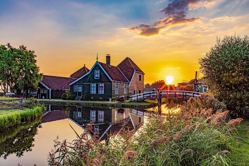 Sunrise at De Zaanse Schans, the Netherlands by Gert Hilbink
