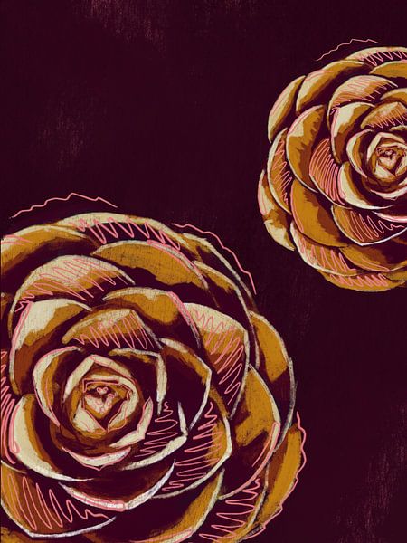 Middlemist’s Red (Middlemist Camellia) van Studio Carper