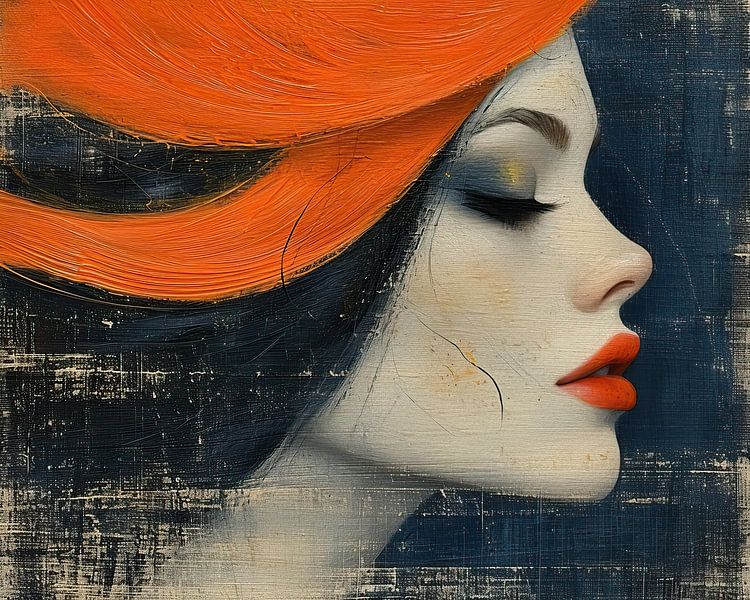 Femme Orange Moderne | Tangerine Dreamline par Caprices d'Art