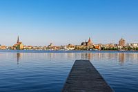 View across the Warnow to the Hanseatic city of Rostock