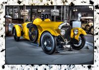 Yellow vintage car
