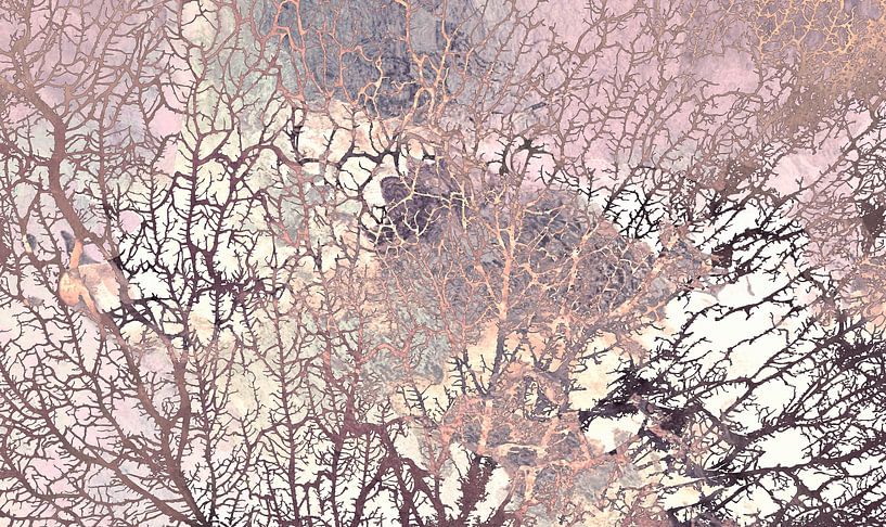 Skandinavischer Sommer Wald Abstrakt von Mad Dog Art