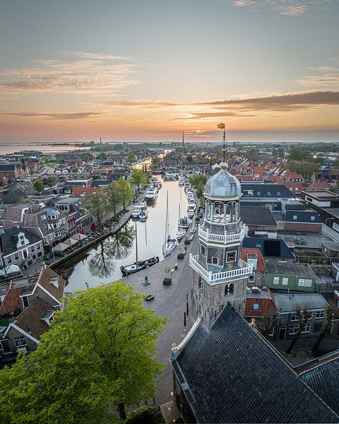 Luftaufnahme des Dorfes Lemmer von Bert Nijholt