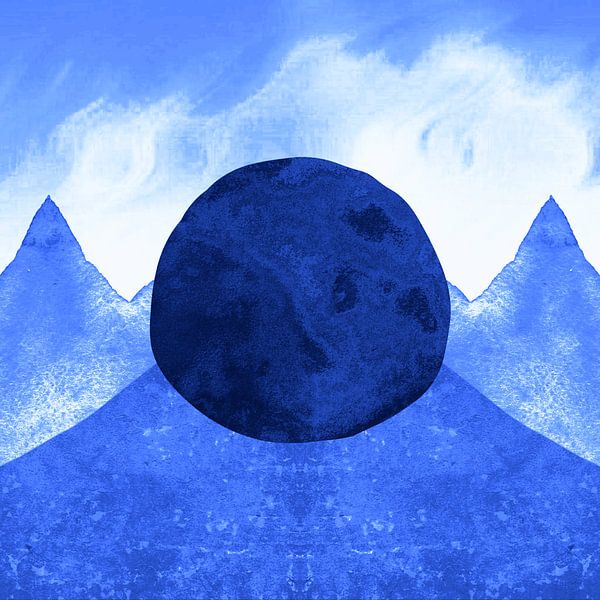 Montagnes Lune et Indigo par Mad Dog Art