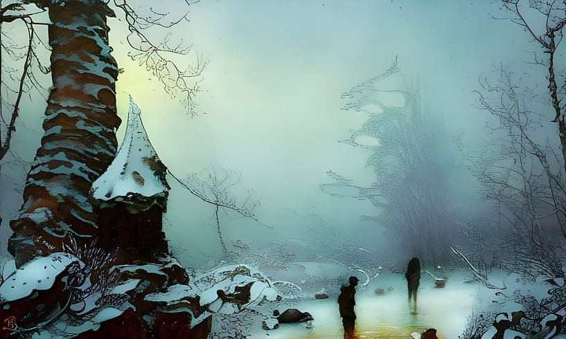 Testing the ice by Harmanna Digital Art