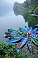 Canoes in Pokhara, Nepal