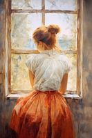 The beauty at the window