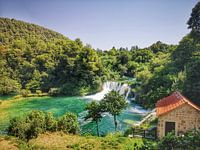 De prachtige kleuren van de Krka waterval